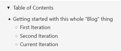 Fig. 2 - Table of Contents Example